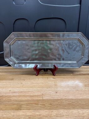 Juliska Pewter Stoneware Serving Platter – 18.5”